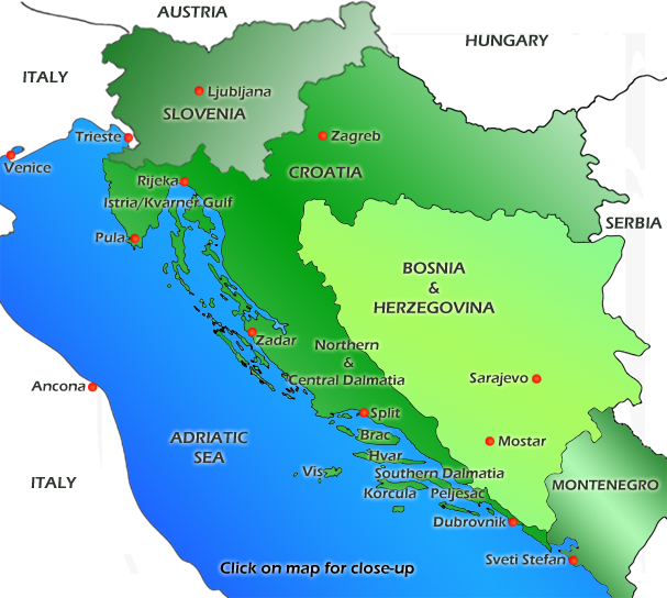 Kroatie Regio Kaart - Vogels